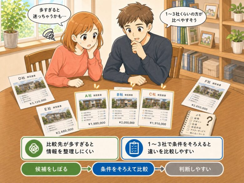 たくさんのプランを見て悩んでいる夫婦