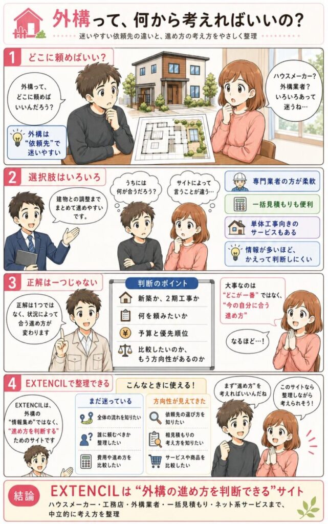 サイト方針を伝える4コマ漫画