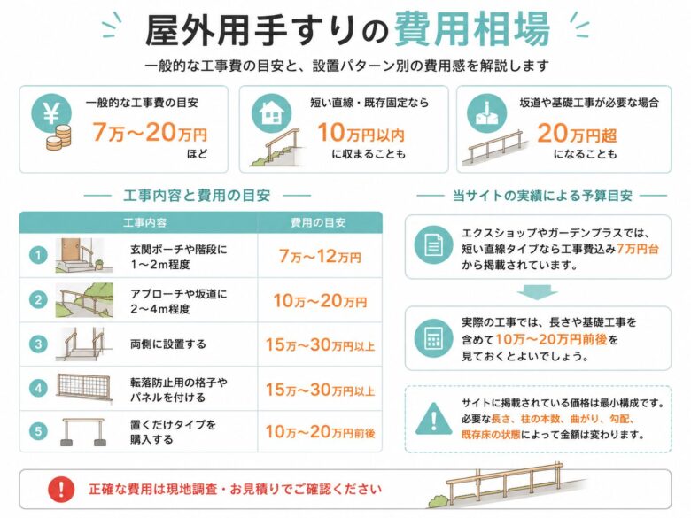 屋外用手すりの価格相場